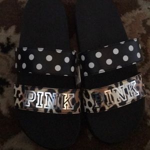 Pink Victoria secret sandals, never worn